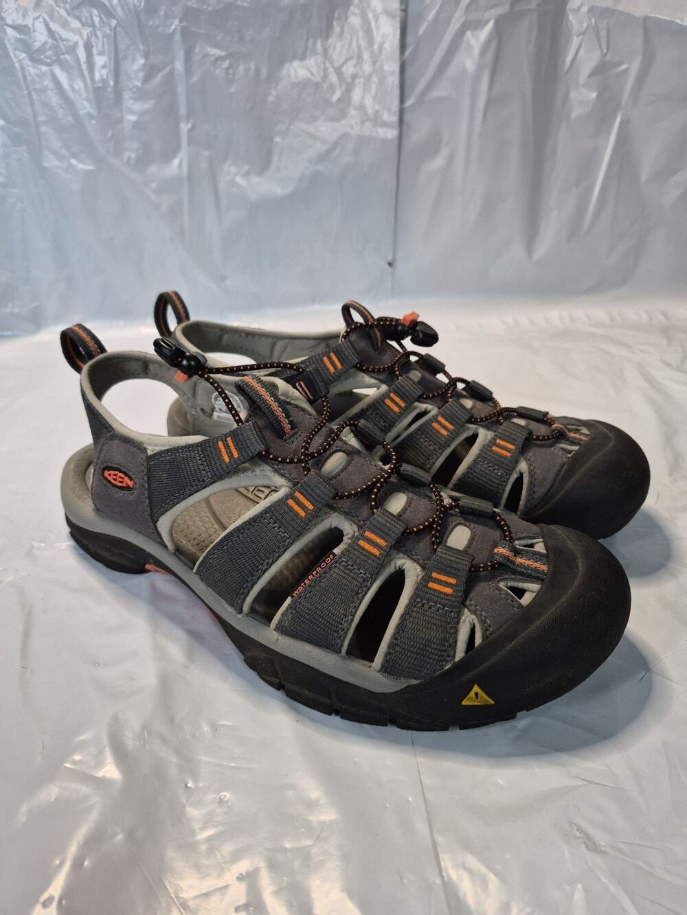 KEEN Newport H2 Steel Gray & Orange Waterproof Water Hiking Sandals Size US 11